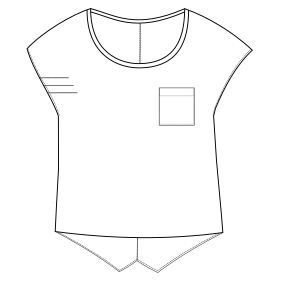Fashion sewing patterns for T-Shirt 2873